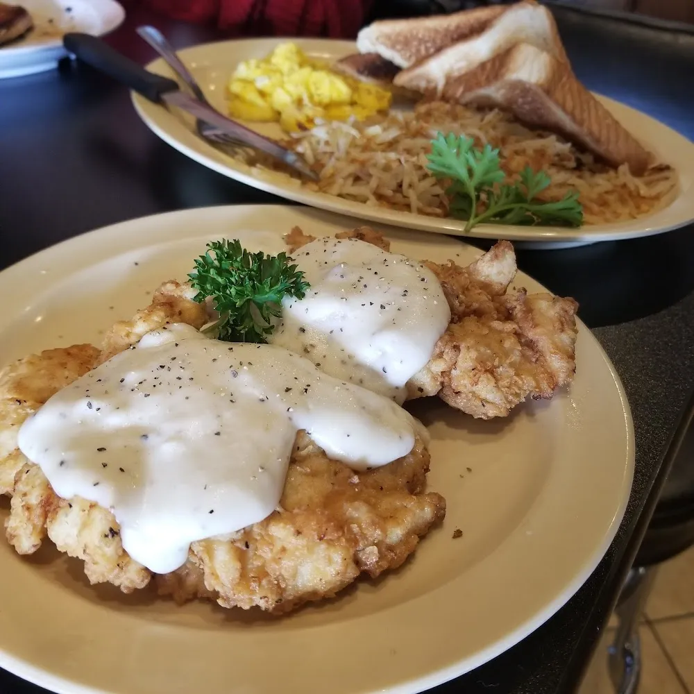 2 Egg Breakfast Plate with Chicken Fried Chicken Sunday Brunch Only